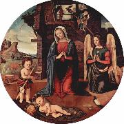 Piero di Cosimo Anbetung des Kindes oil painting